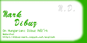 mark dibuz business card